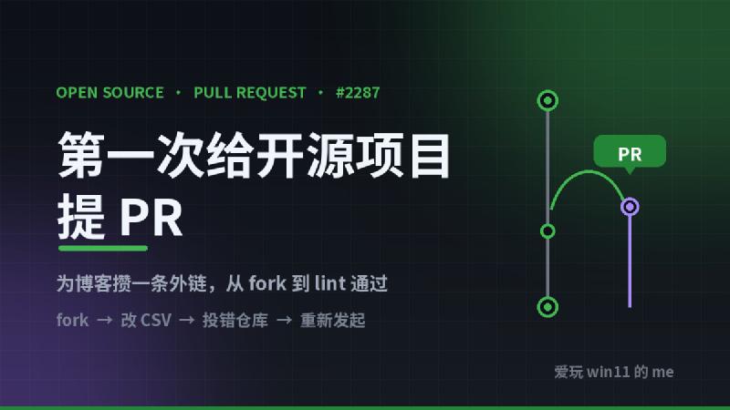 Featured image of post 第一次给开源项目提 PR